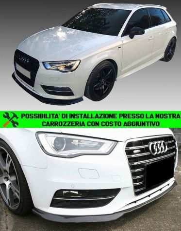 SOTTO PARAURTI LAMA ANTERIORE AUDI A3 8V 2012-2015 SPOILER ABS  PLASTIC -1