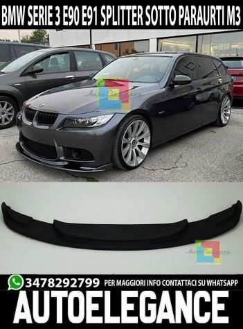 SOTTO PARAURTI PER BMW SERIE 3 E90 E91 2004-2011 SPOILER ANTERIORE M3 SPLITTER