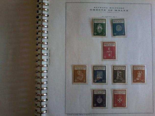 Sovrano militare ordine di Malta 19661980 - Collezione su album Marini MNH  con foglietti e servizi