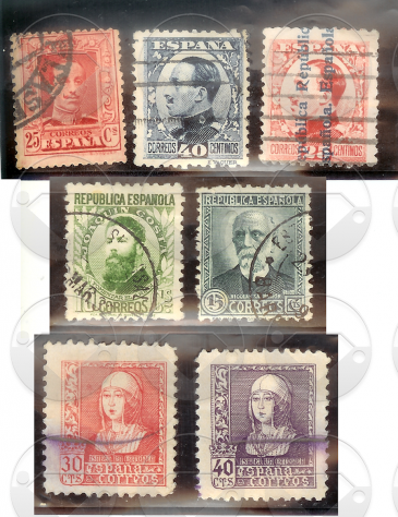 SPAGNA 1923-2001 lotto francobolli usati