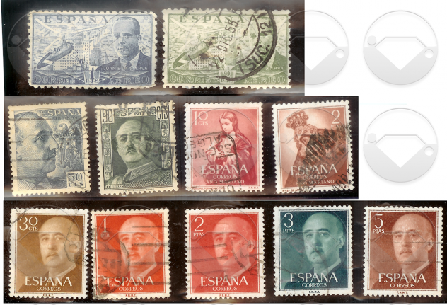 SPAGNA 1923-2001 lotto francobolli usati