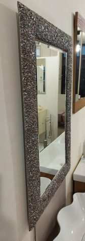 Specchio 90x60 graniglia metal vetro nikel