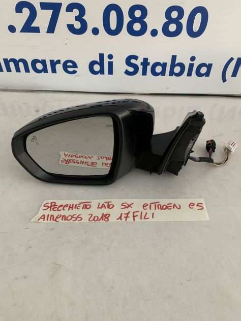 Specchio specchietto retrovisore lato sinistro citroen c5 aircross 2018 17 fili