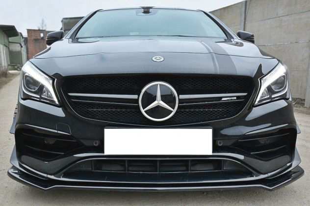 SPOILER SOTTO PARAURTI ANTERIORE LAMA MERCEDES CLA W117 2017 AMG NERO SPLITTER