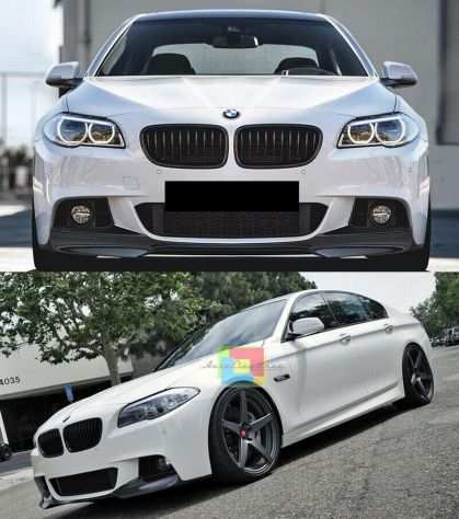 SPOILER SOTTO PARAURTI ANTERIORE PER BMW SERIE 5 F10 F11 SPLITTER NERO LUCIDO