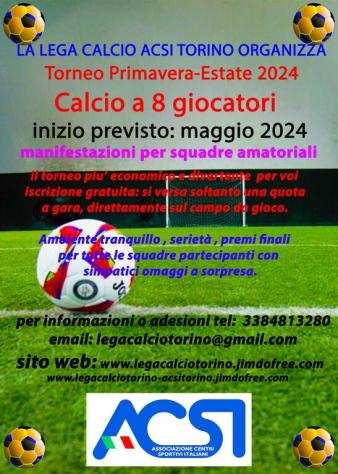 Squadre per Tornei e Campionati di calcio a 8.