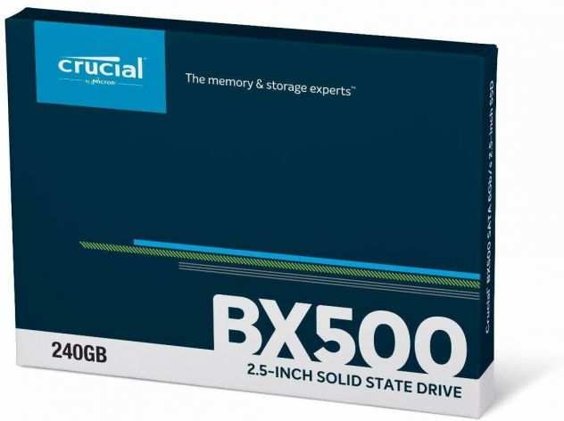 SSD CRUCIAL HARD DISK 240GB 2,5quot POLLICI BX500 CT240BX500SSD1 SATA 6Gbs