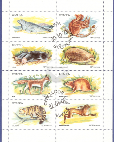 STAFFA 1973 francobolli tematici in foglietti