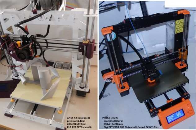 Stampa 3D servizio stampa in PLA PETG ABS (modelli, meccanic)