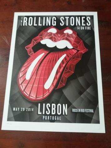 Stampa Litografica - The Rolling Stones - The Rolling Stones - 14 on Fire - Portugal - 142500 - Litografia originale