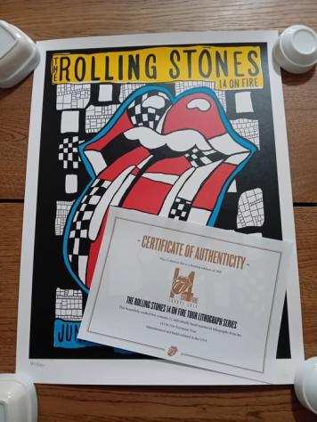 Stampa Litografica - The Rolling Stones - The Rolling Stones - 14 on Fire - Vienna - 90500 - Litografia originale