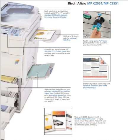 Stampante Multifunzione Ricoh Aficio a colori A3 - A4 - Fax
