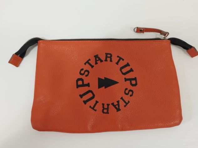 START UP ora 001 borsa pochette bustina mano sottobraccio bag orange arancione