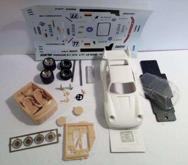 Starter 143 - Modellino di auto da corsa (1) - Porsche 911 GT2 SYSTAR Le Mans 1995 Prepainted kit to built - ST95077PP