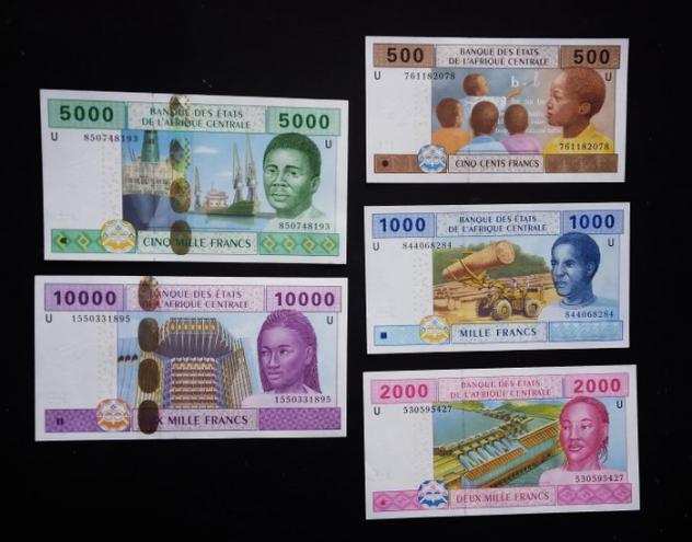 Stati dellrsquoAfrica Centrale - Cameroun - 500, 1000, 2000, 5000, 10000 Francs - Various dates