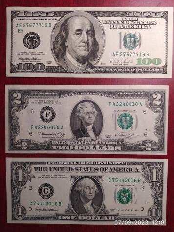 Stati Uniti dAmerica - 3 banknotes - Various dates