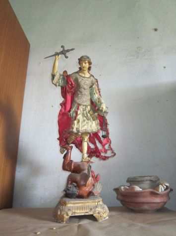 Statua ORIGINALE del 700 raffigurante S. Michele Arcangelo