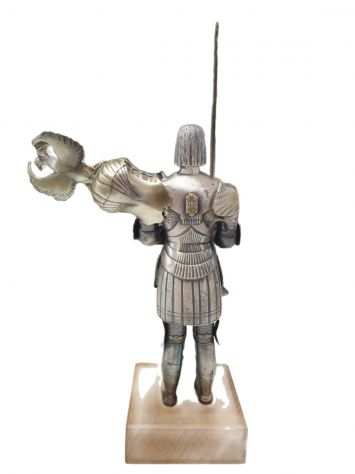 Statua soldati con armatura argento massiccio