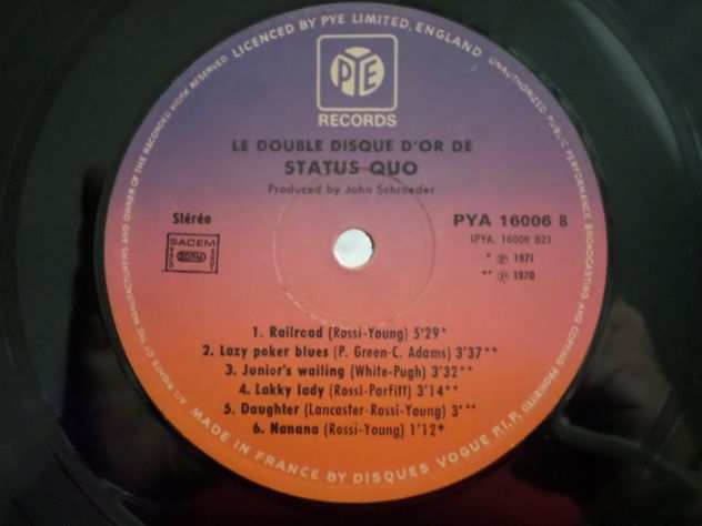 STATUS QUO - Le Double Disque Dor De Staus Quo - 2 x LP  33 giri 1977