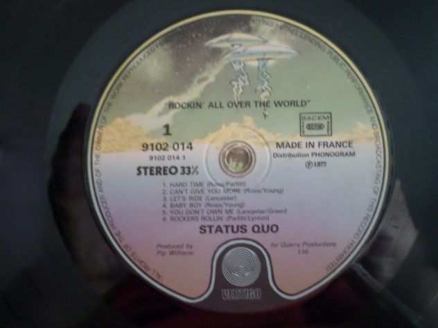 STATUS QUO - Rockin All Over The World - LP  33 giri 1977 Vertigo