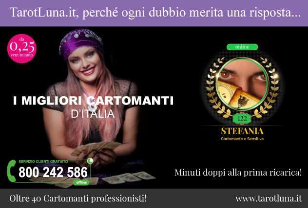 Stefania Cartomante Gold di TarotLuna.it risponderagrave ai vostri dubbi