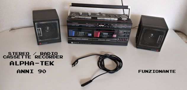 Stereo anni 90  Lettore cassette-registratore ( ALPHA-TEK )