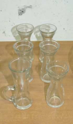 Stock di 12 pezzi bicchierini e scodella in vetro