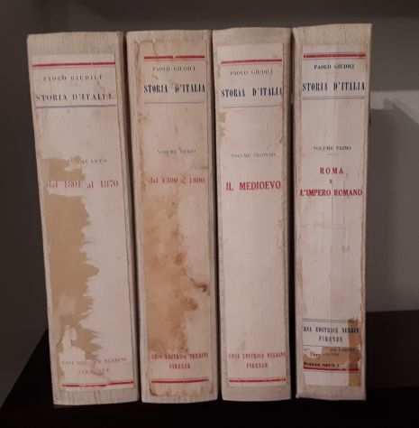 STORIA DITALIA NARRATA AL POPOLO dal Prof. Giudici Paolo 1938-1940, 4 volumi.