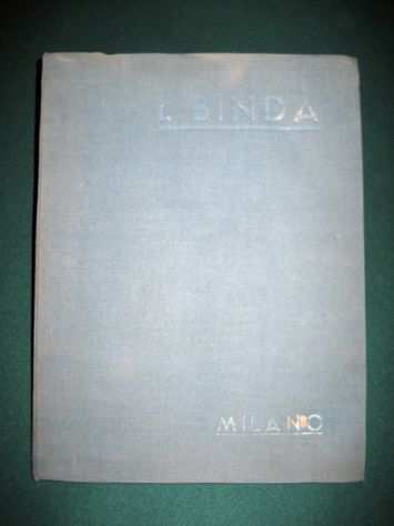 Storico catalogo generale ditta BINDA Milano -1938
