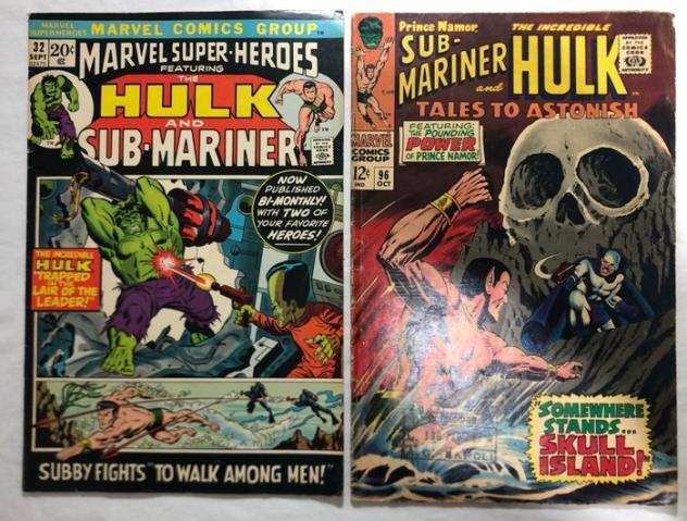 Sub-Mariner, The Incredible Hulk, Marvel Super Heroes, Tales to Astonish 32 e 96 - Trapped in the lair of the leader - Prince Namor Somewhere stands .