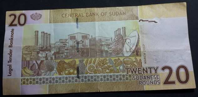 Sudan 20 Sudanese Pounds marzo 2017.