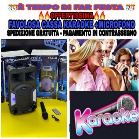 Super Cassa karaoke 2000w Con microfono Al prezzo pazzo di 78 euro
