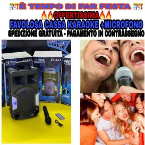 Super Cassa karaoke 2000w Con microfono Al prezzo pazzo di 78 euro