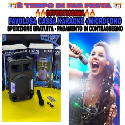 Super Cassa karaoke 2000w Con microfono Al prezzo pazzo di 78 euro
