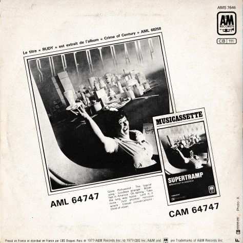 SUPERTRAMP - Goodbye Stranger - 7quot  45 giri 1979 AampM Italy