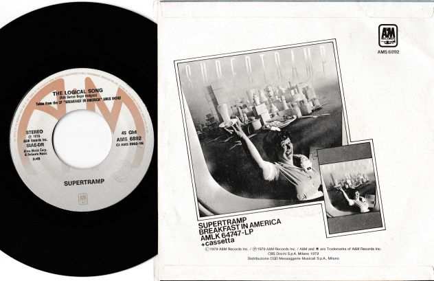 SUPERTRAMP - The Logical Song - 7  45 giri 1979 AampM Italy