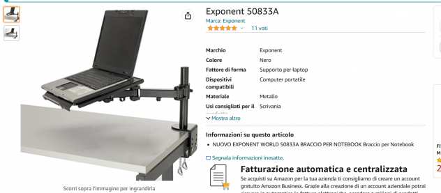SUPPORTO PER NOTEBOOK EXPONENT 50833