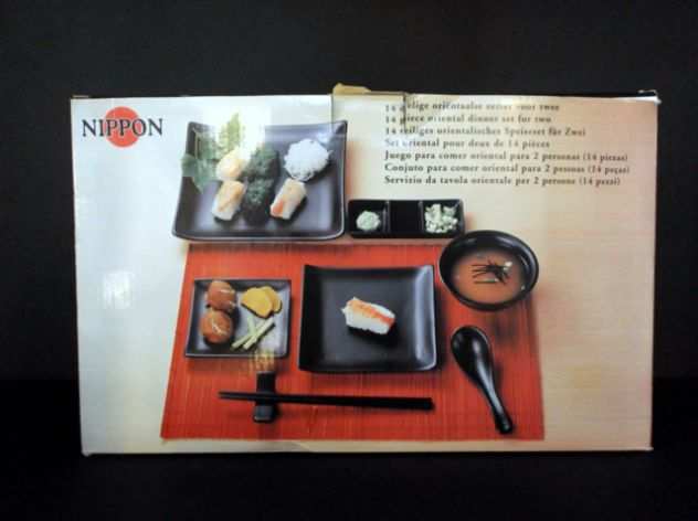 Sushi Nippon, set completo in ceramica 14 pezzi - Articolo Nuovo