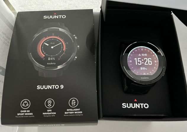 Suunto 9 Baro Black orologio GPS Multisport - condizioni OTTIME batteria inclusa