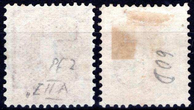 Svizzera 19051906 - quotAllegoria dellHelvetia in piediquot - Errore quotHelvettaquot i due valori con due tonalitagrave diverse - Rari - Unificato ndeg 95a