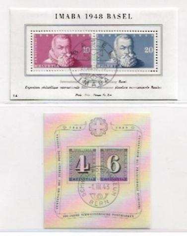 Svizzera 19341951 - Unificato BF 1 - 9 - 13 - 14