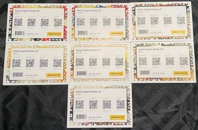 Svizzera 2023 - Swiss crypto stamps 3.0 including NFTs and stamps in original packaging