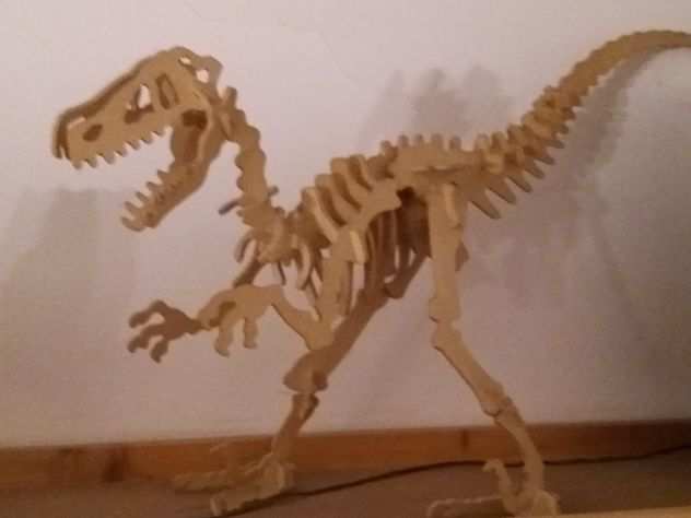 T-Rex Dinosauro puzzle 3D . Materiale compensato 3mm fatto a mano.