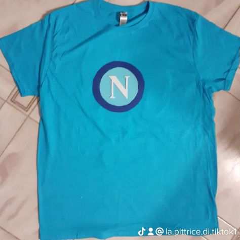T-shirt maglia Napoli scudetto maradona cuciture no adesivo