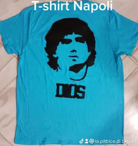 T-shirt maglia Napoli scudetto maradona cuciture no adesivo