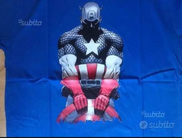 T-shirt originale Marvel di Capitan America NUOVA