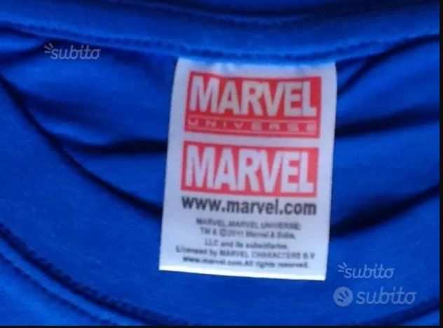 T-shirt originale Marvel di Capitan America NUOVA