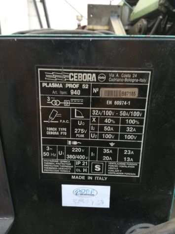 TAGLIO PLASMA CEBORA PROF 52