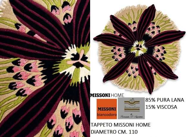 TAPPETI MISSONI MODERNI ROTONDI , VARI DIAMETRI E PREZZI