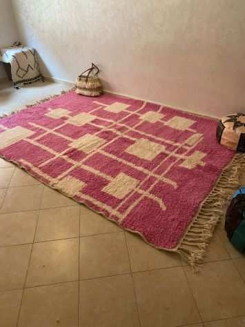 Tappeto berbero Beni Ouarain Art Deco Rosa 32